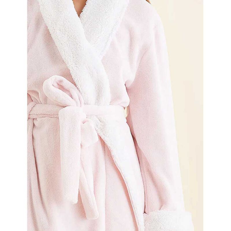 Papinelle Plush Sherpa Robe & Sleep Mask image number 2